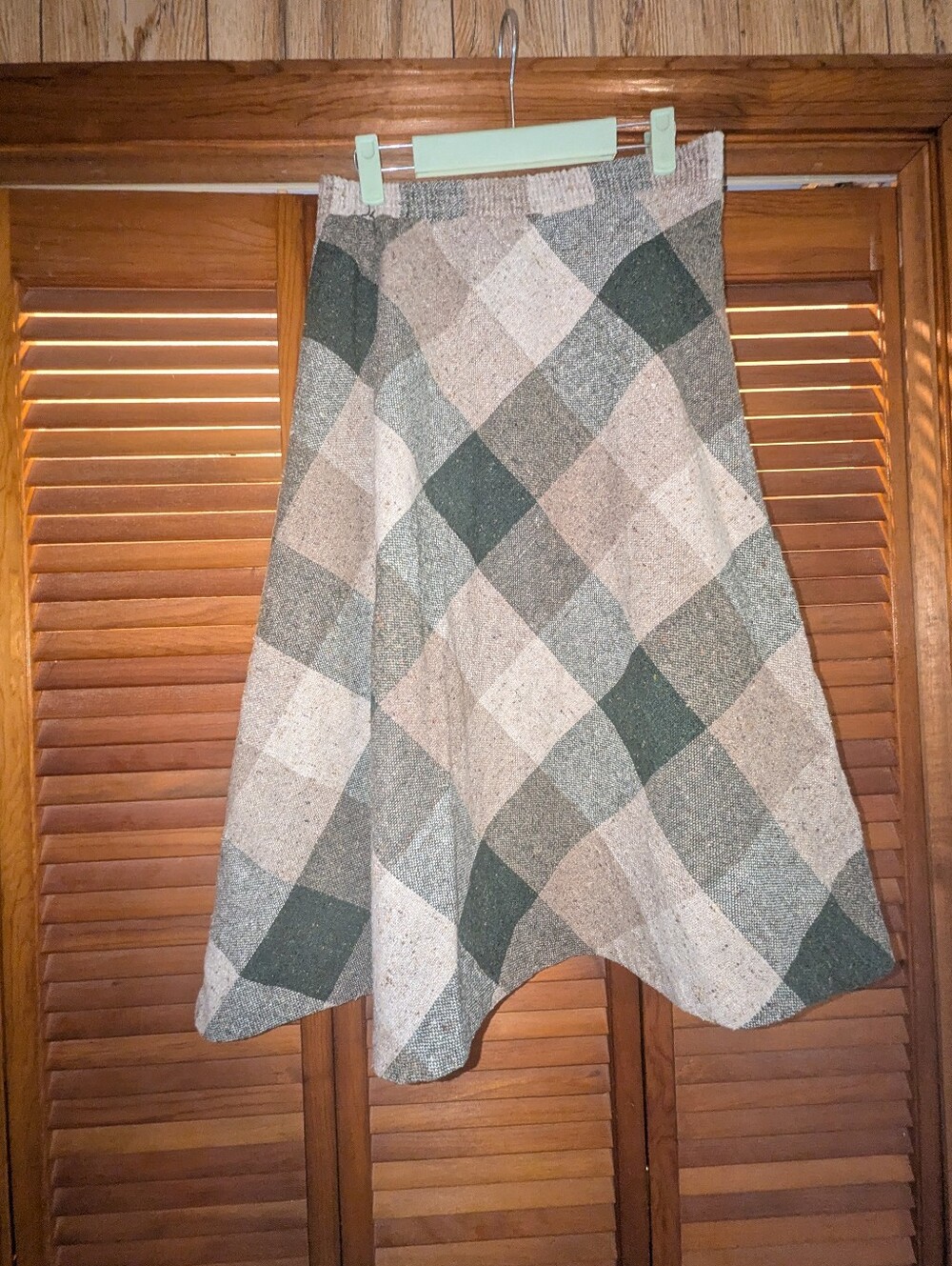 Vintage Union Made Plaid A Line 70s Academia Skirt